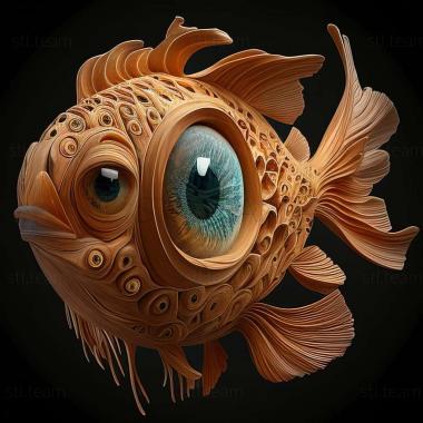 3D модель Рыба с пузырчатым глазом (STL)